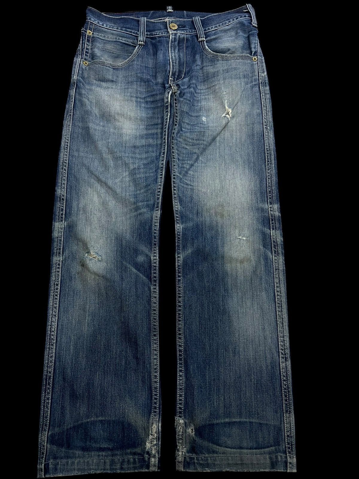 Levi's × Levi's Vintage Clothing 💥Vintage Levis 504 Distressed Mud Wash Jean Size US 32 / EU 48 - 1 Thumbnail