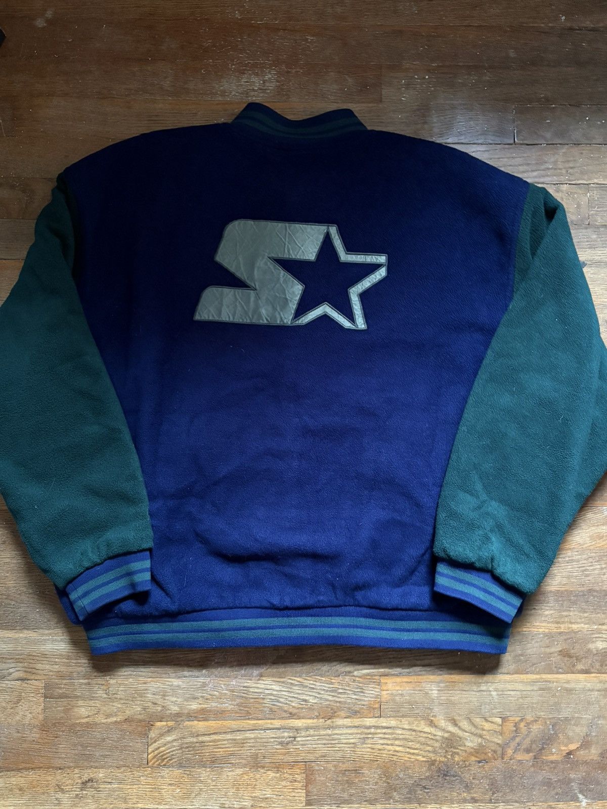 Starter × Vintage STARTER Reversible Fleece Varsity Jacket Size US XL / EU 56 / 4 - 3 Thumbnail