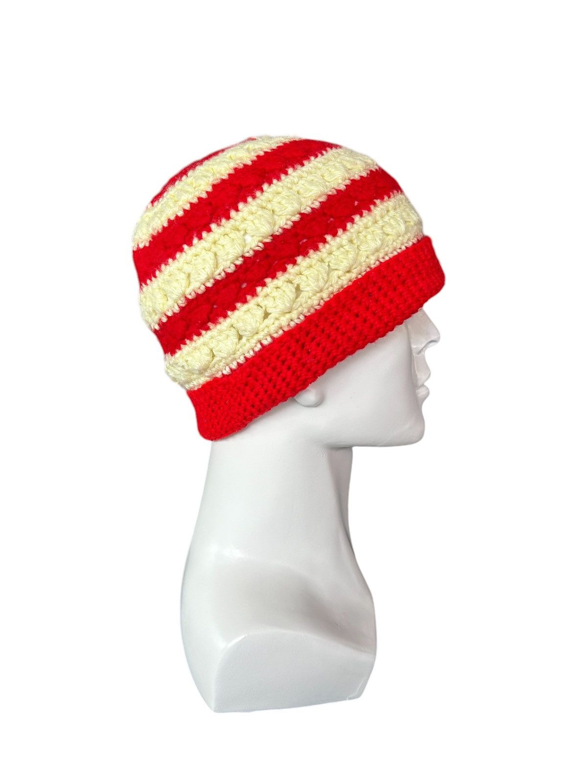 Japanese Brand × Kapital × Vintage Crochet knitted handmade Beanie Hats ☠️☠️ Size ONE SIZE - 4 Thumbnail