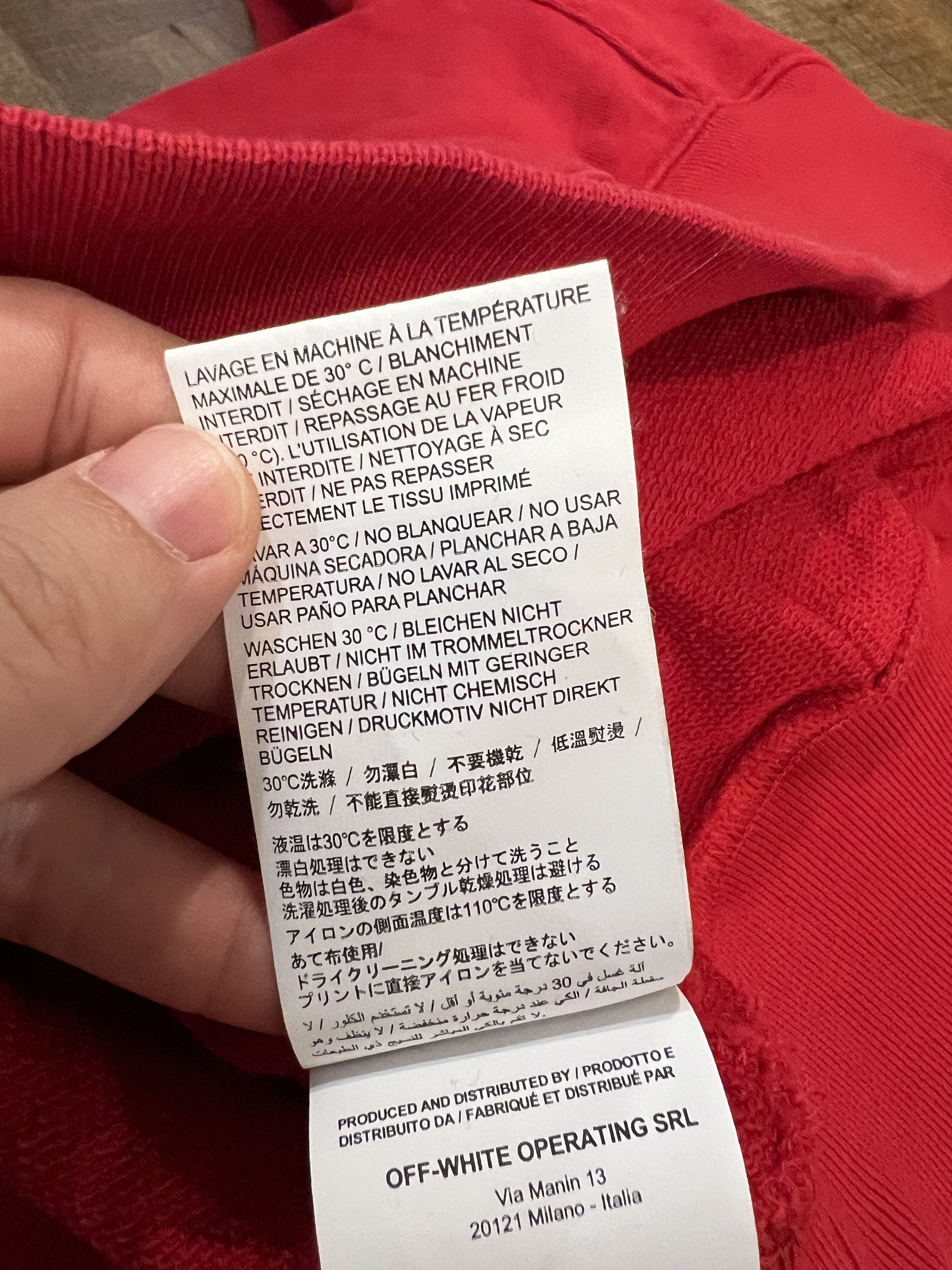 Off-White Red Diagonal Mona Lisa Hoodie Size US M / EU 48-50 / 2 - 7 Thumbnail