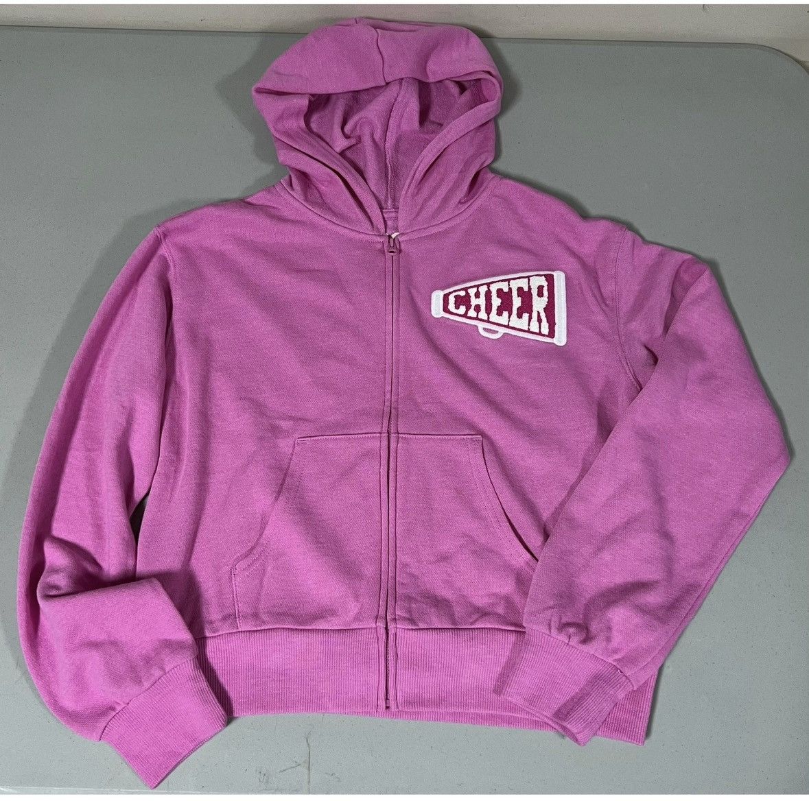 Vintage SO Pink ‘Cheer’ Cheerleader Zipper Sweatshirt Hoodie XL 📣✨ Size XL / US 12-14 / IT 48-50 - 3 Thumbnail