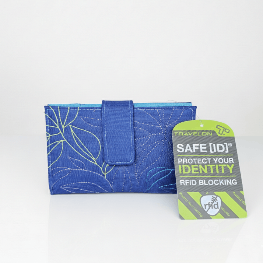 Other Travelon 5.5x3.5" RFID Bi-Fold Wallet Indigo Blue Floral Size ONE SIZE - 1 Thumbnail