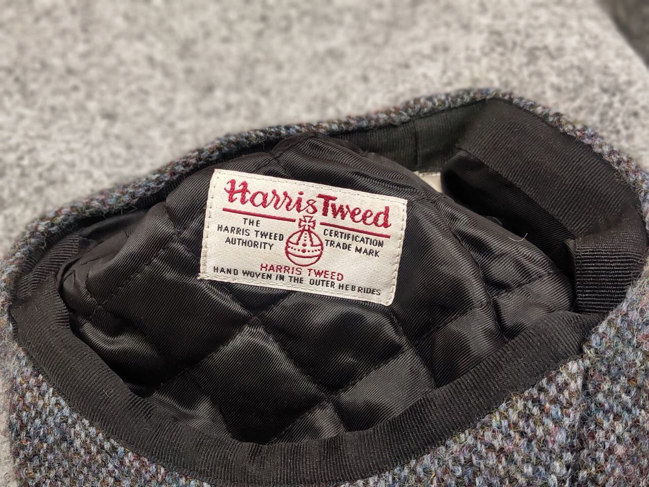 Harris Tweed Vintage Harris Tweed Gray Plaid Wool Flat Hat Size ONE SIZE - 10 Thumbnail