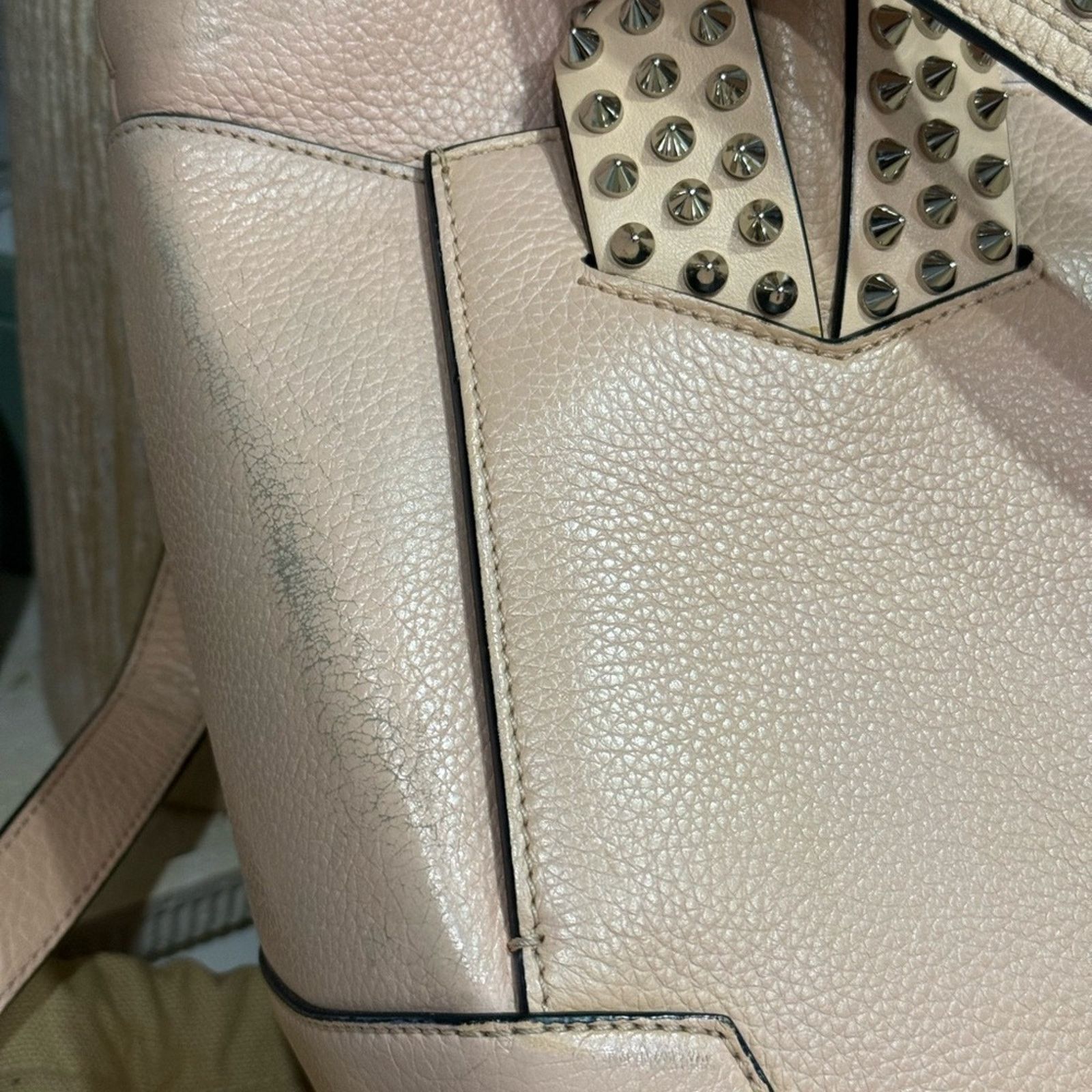 Christian Louboutin Christian Louboutin Eloise Small Studded Leather Tote Beige Size ONE SIZE - 10 Thumbnail