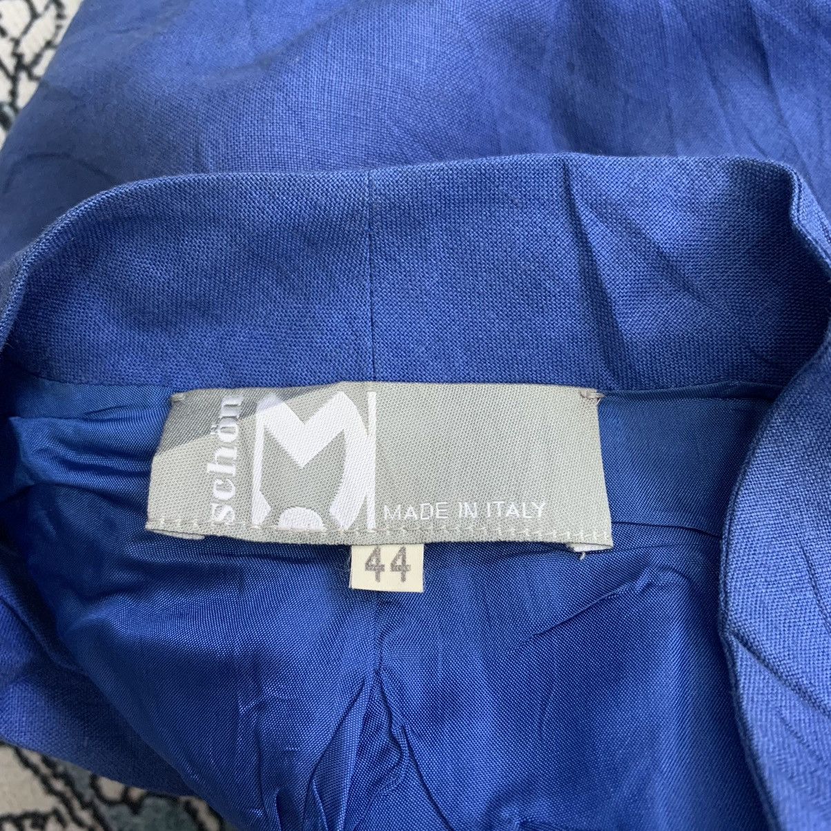 Mila Schon × Vintage Vintage MILA SCHÖN Italian Designer Blue Short Sleeve Coat Size M / US 6-8 / IT 42-44 - 3 Thumbnail