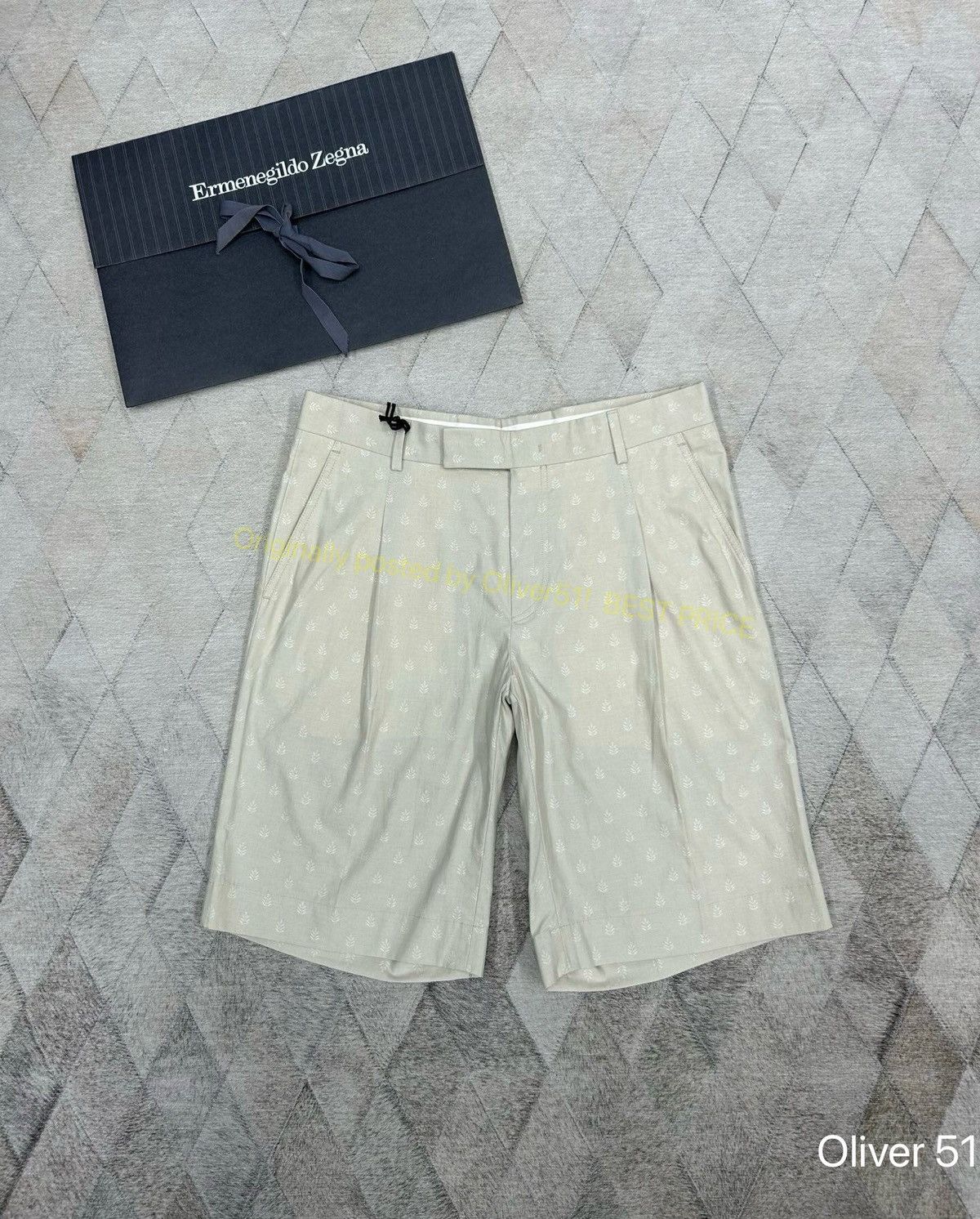 Z Zegna Zegna Khaki Casual Shorts BFAJVV261 Size US 30 / EU 46 - 1 Thumbnail