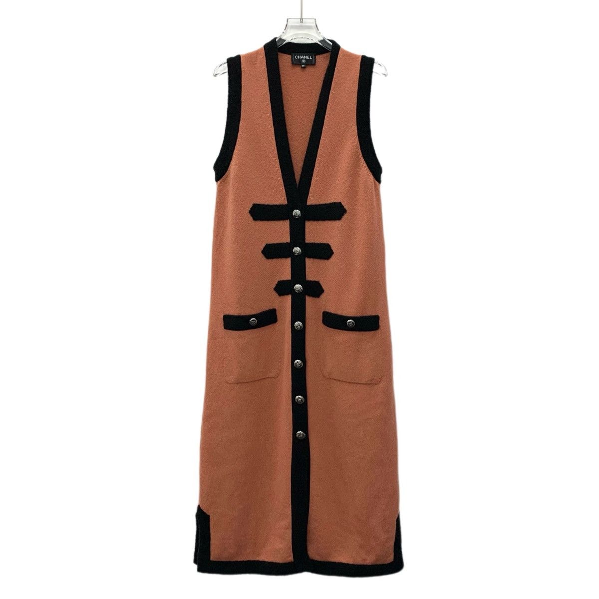 Chanel Chanel Orange Cashmere V-Neck Knit Cardigan Jacket Size S / US 4 / IT 40 - 1 Thumbnail