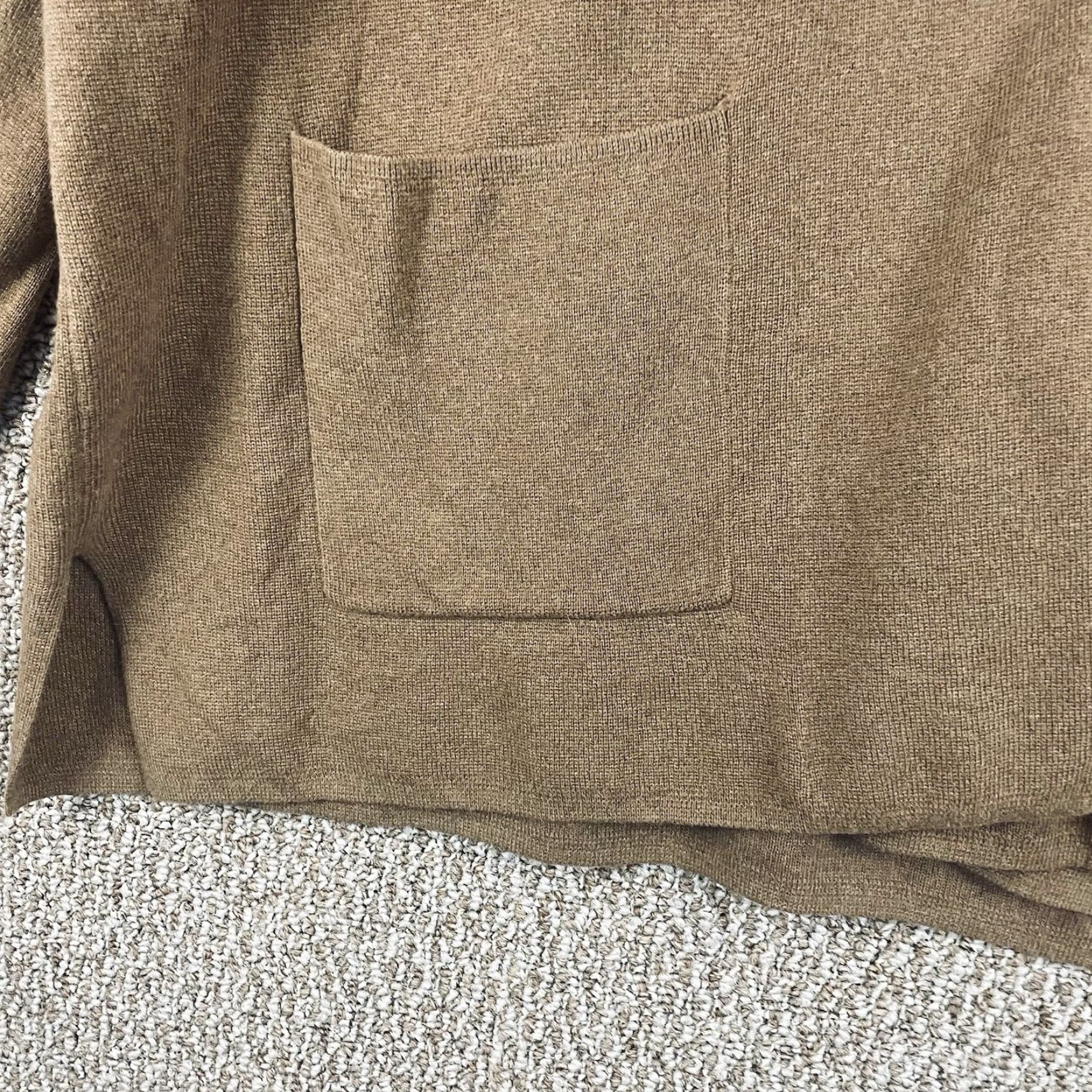 J.Crew J.CREW Cardigan Sweater Chelsea Open Front Brown XL Women Pockets Knit 100% Cotton Autumn Winter Spring Fall Relaxed Regular Size XL / US 12-14 / IT 48-50 - 6 Thumbnail