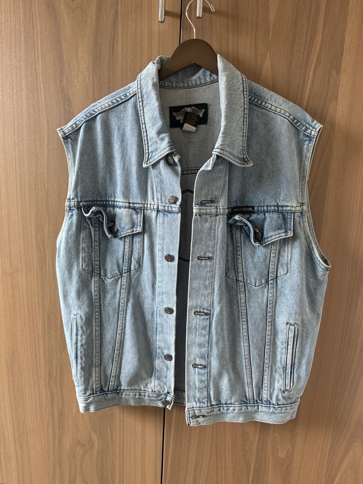Harley Davidson Harley Davidson vintage light denim vest with Patch Size US M / EU 48-50 / 2 - 2 Thumbnail
