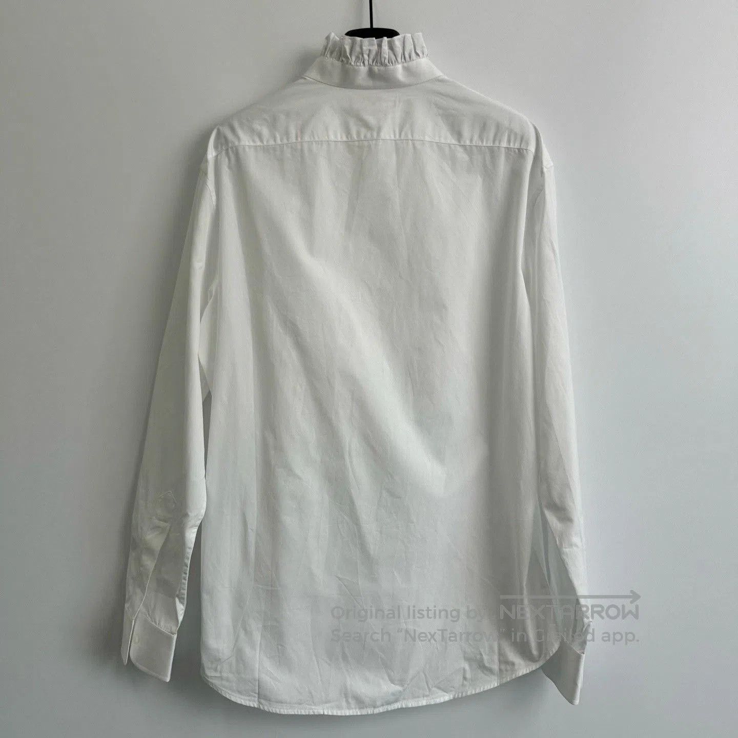 Hedi Slimane Celine 21FW Runway Ruffled Collar White Shirt. Size S / US 4 / IT 40 - 3 Thumbnail