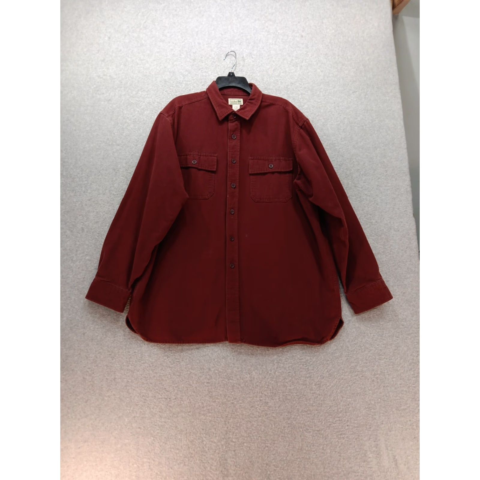 Vintage VINTAGE L.L. Bean Shirt Mens XL Red Heavyweight Chamois Knit Button-Up Casual Travel Classic Outdoors Size US XL / EU 56 / 4 - 3 Thumbnail