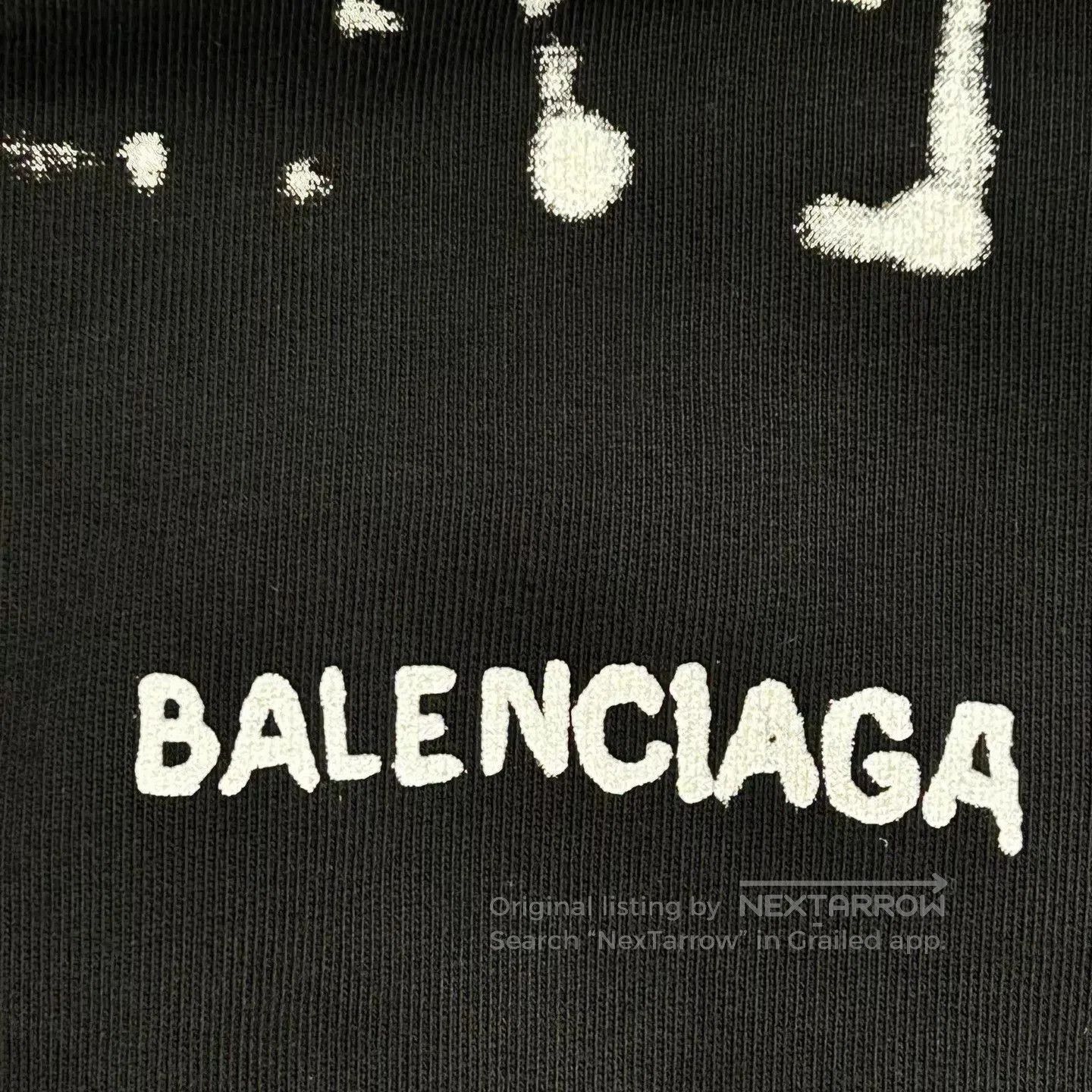 Balenciaga Black Graphic Print Hoodie with Hood and Pocket. Size US S / EU 44-46 / 1 - 7 Thumbnail