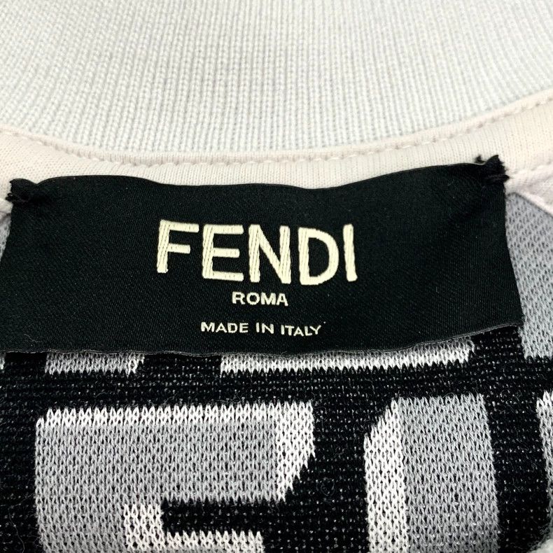 Fendi FENDI White Monogram Patchwork Round Neck Long Sleeve Swea Size US S / EU 44-46 / 1 - 5 Thumbnail