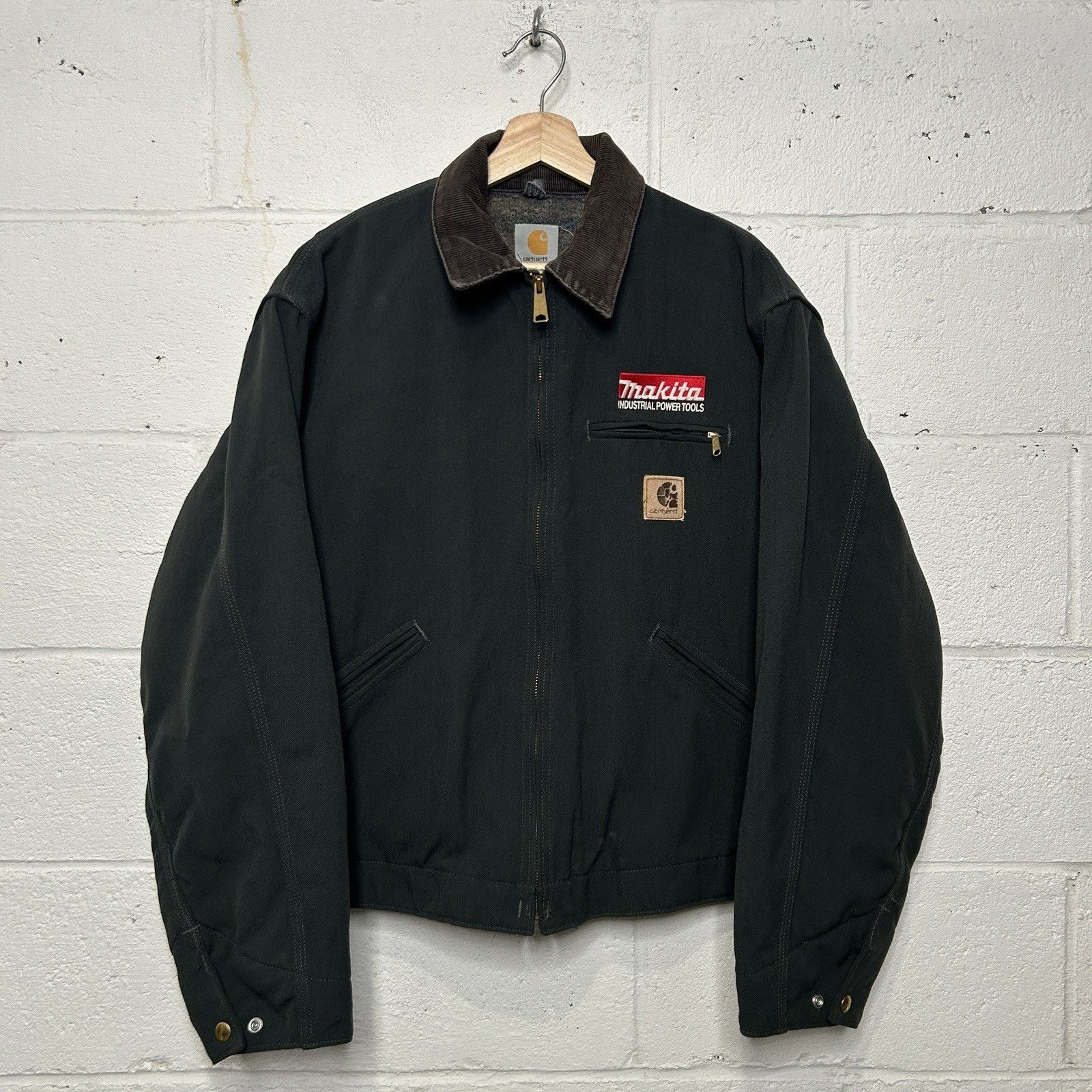 Carhartt Vintage Carhartt Blanket-Lined Detroit Jacket “Charcoal” Size US XL / EU 56 / 4 - 2 Thumbnail