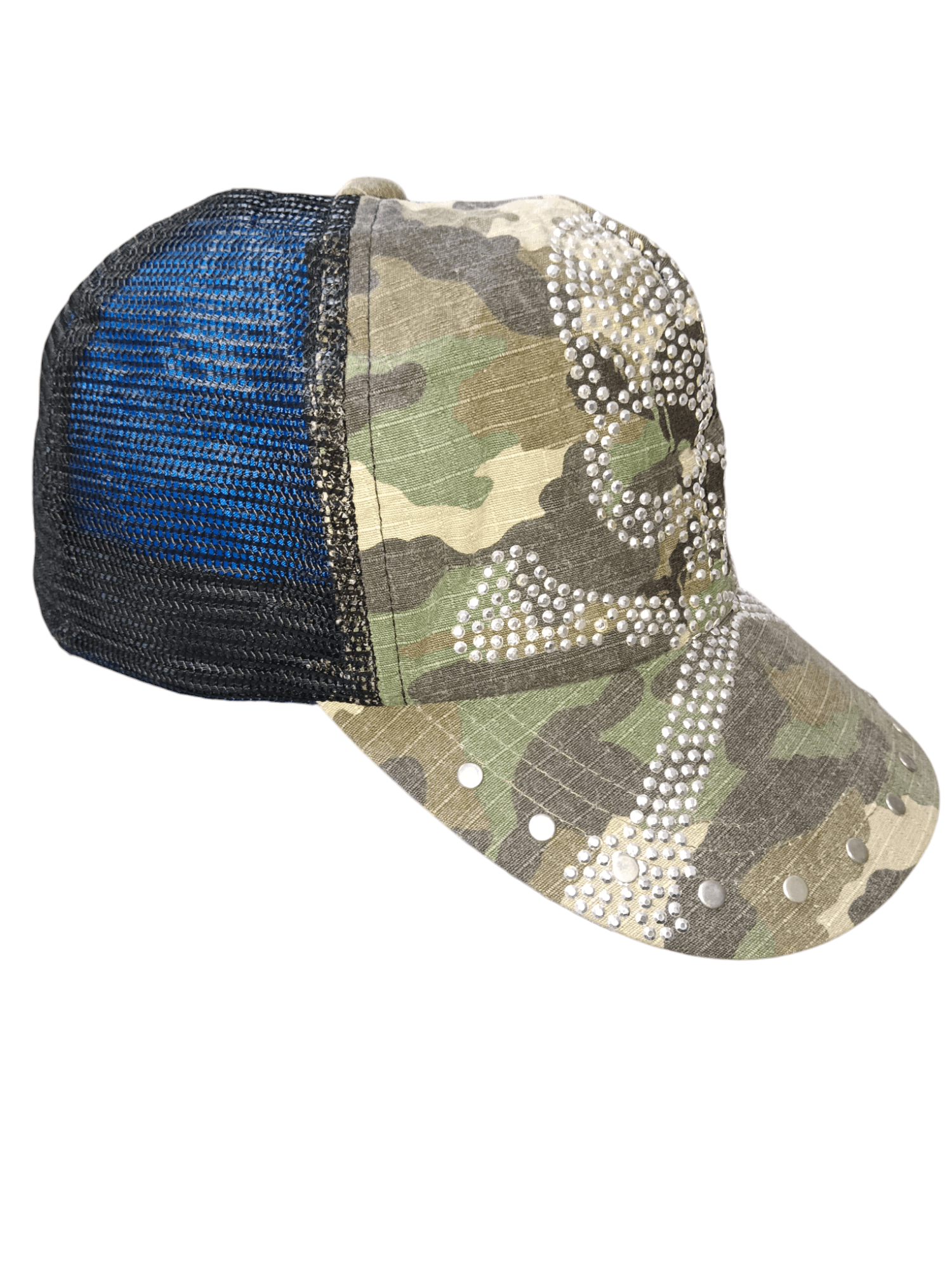 Japanese Brand Six Panels Mastermind Skulls Stud Camo Trucker Hat Size ONE SIZE - 3 Thumbnail