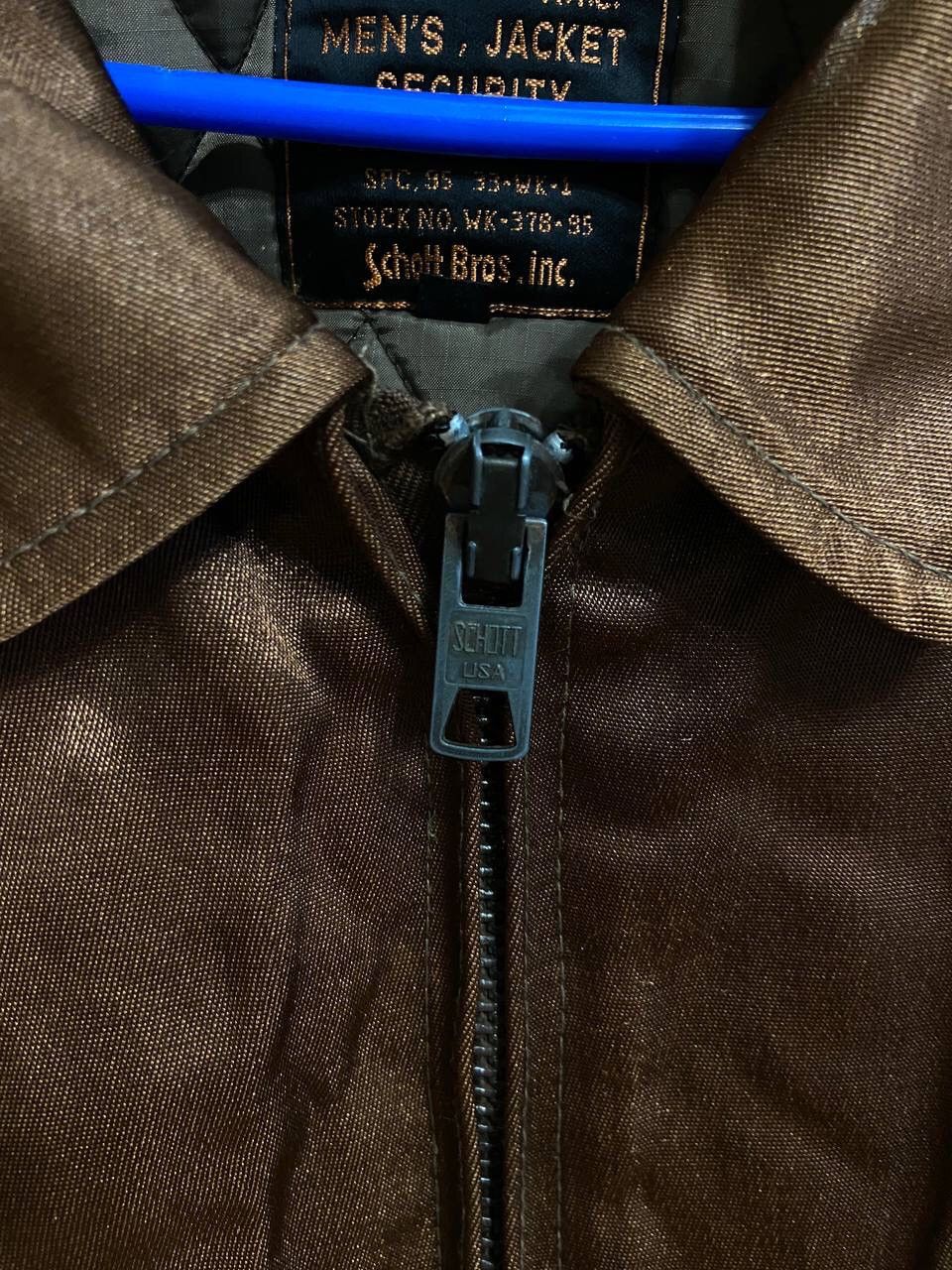 Schott Vintage Schott Brown Security Jacket Made in USA Size L Size US L / EU 52-54 / 3 - 4 Thumbnail