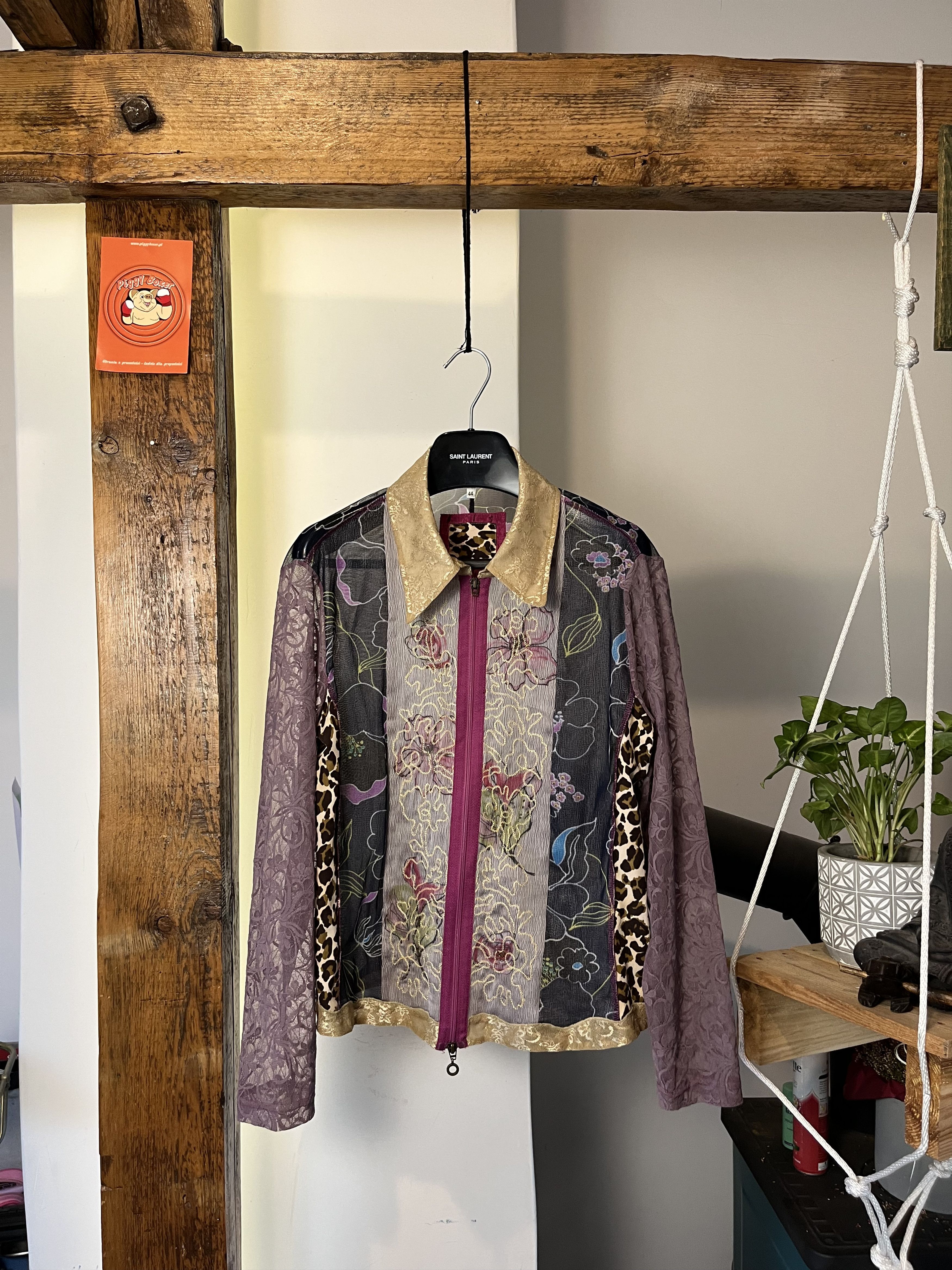 Japanese Brand × Vintage 90s Avant Garde Mesh Zip Shirt/Jacket Size L / US 10 / IT 46 - 1 Thumbnail