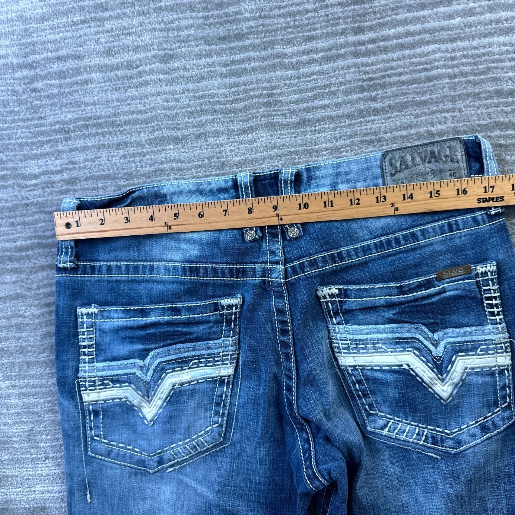 Vintage VINTAGE Buckle Buckle Salvage Jeans 33x31 Blue Denim Pants 5-Pocket Design Denim | Buckle Size US 33 - 6 Thumbnail