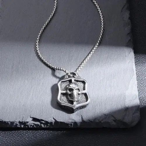 VIBE Gothic Skull Cross Necklace Size ONE SIZE - 3 Thumbnail