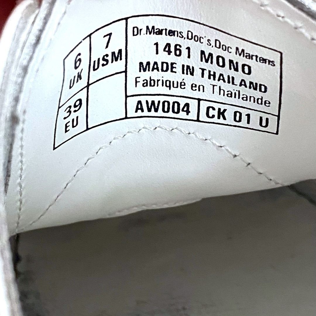 Dr. Martens Dr Martens 1461 Mono Oxford Shoes White Leather Size US 7 / EU 40 - 7 Thumbnail