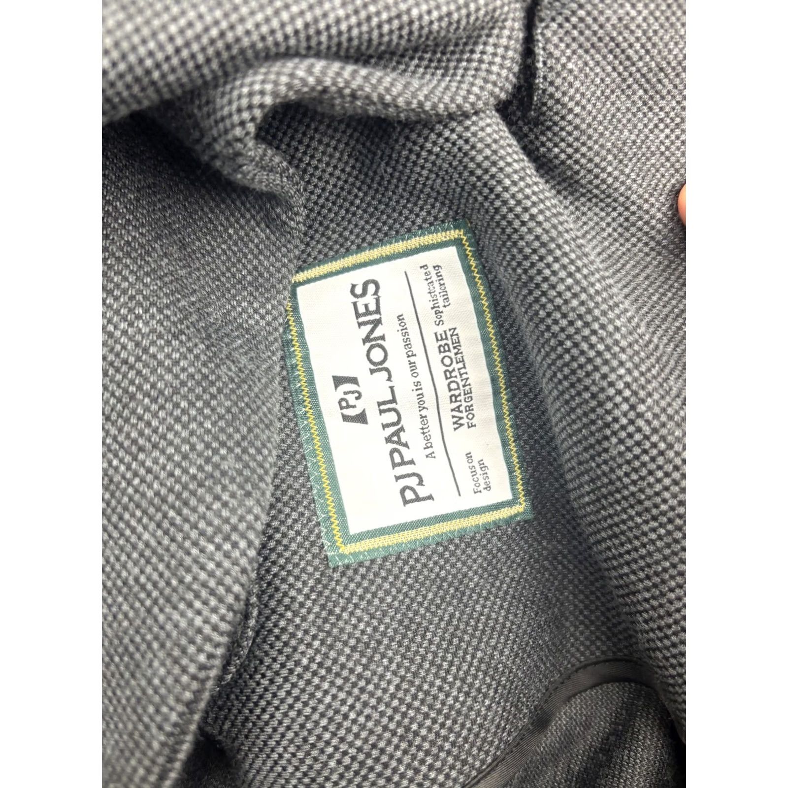 Vintage PJ Paul Jones Blazer Sport Coat Jersey Knit 2XL Gray Mens Jacket Coat Size US XXL / EU 58 / 5 - 7 Thumbnail