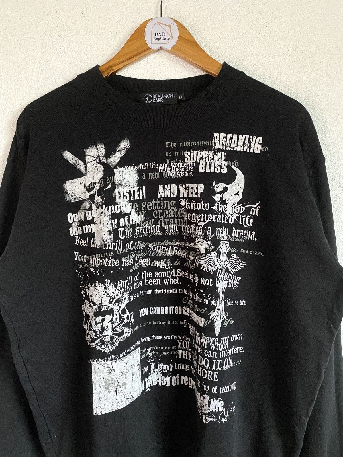 Japanese Brand Vintage Beumont Carr Graphic Sweatshirt Size US L / EU 52-54 / 3 - 2 Thumbnail
