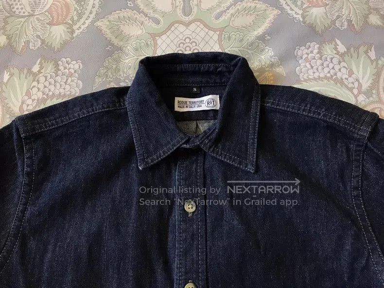 Vintage RGT Oak White Denim Shirt. Size US S / EU 44-46 / 1 - 3 Thumbnail