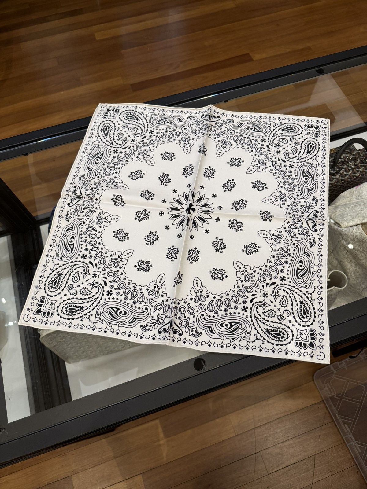 Chrome Hearts Chrome Hearts Silk Bandana - White Size ONE SIZE - 1 Thumbnail
