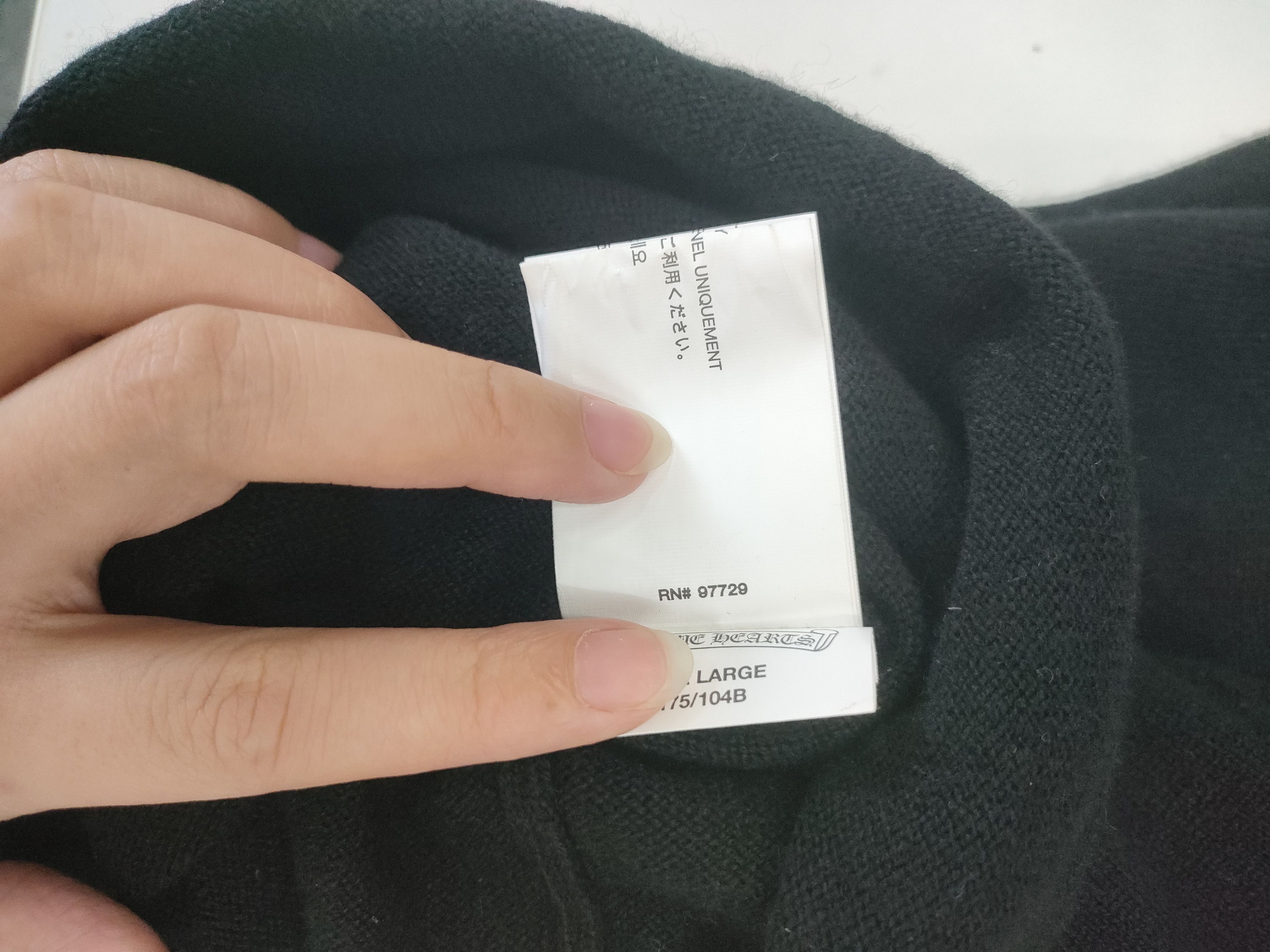 Chrome Hearts Chrome Hearts Black Cross Patch Cashmere Hooded Vest Jacket Size US L / EU 52-54 / 3 - 12 Thumbnail