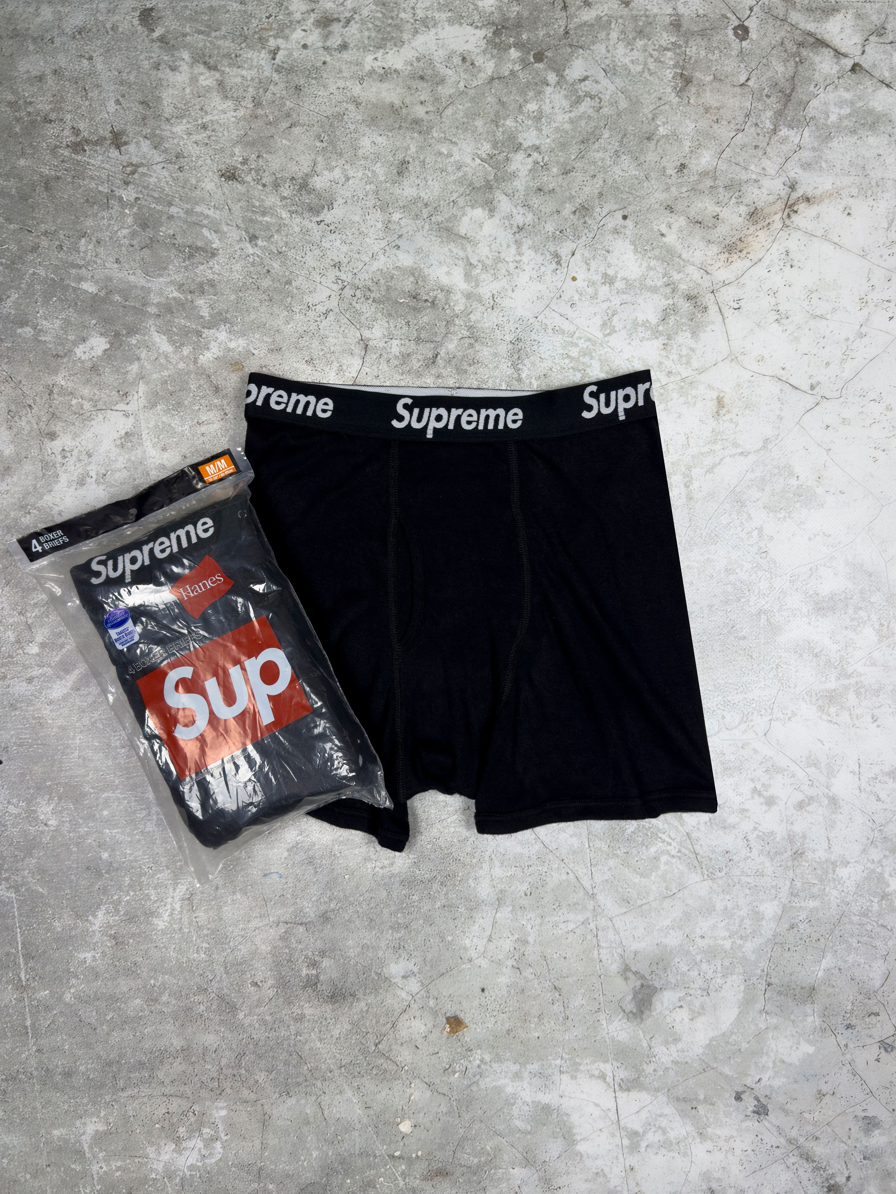 Supreme Supreme Hanes Boxer Briefs, Black, M Size 32 - 1 Thumbnail