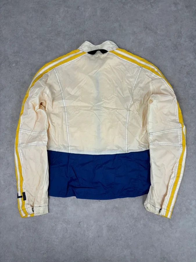 Armani 2000s Armani Cream Nylon Yellow Stripe Windbreaker Jacket Size US L / EU 52-54 / 3 - 5 Thumbnail