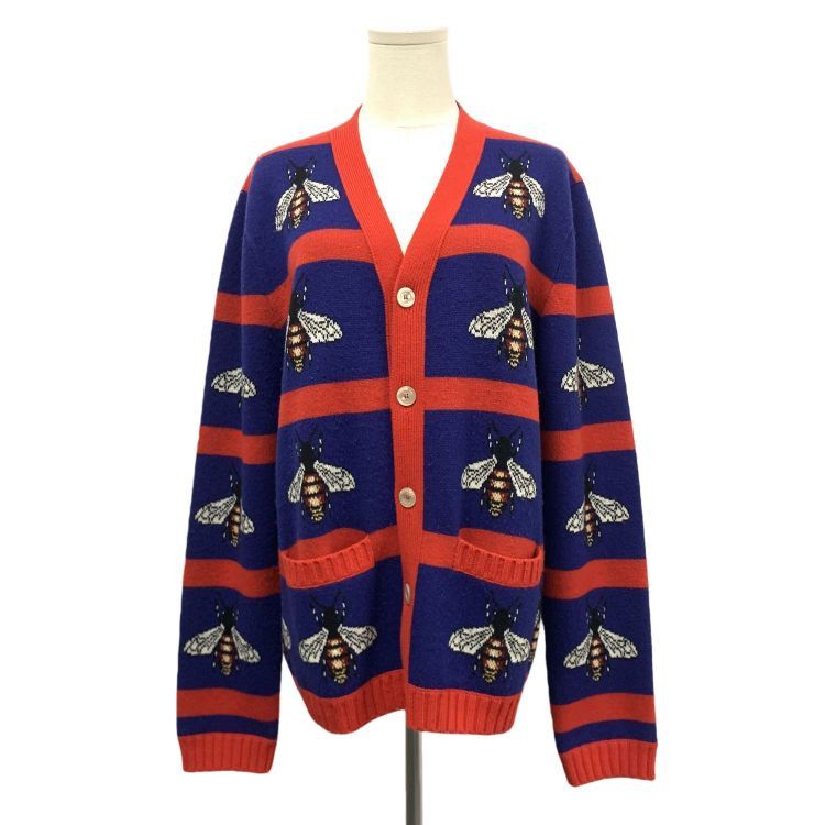 Gucci Gucci Bee Pattern Cardigan Size L Size US L / EU 52-54 / 3 - 1 Thumbnail