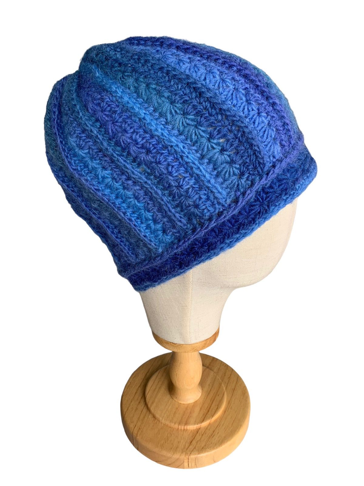 Japanese Brand Hippies Style Crochet Knit Wool Beanie Hat Size ONE SIZE - 1 Thumbnail