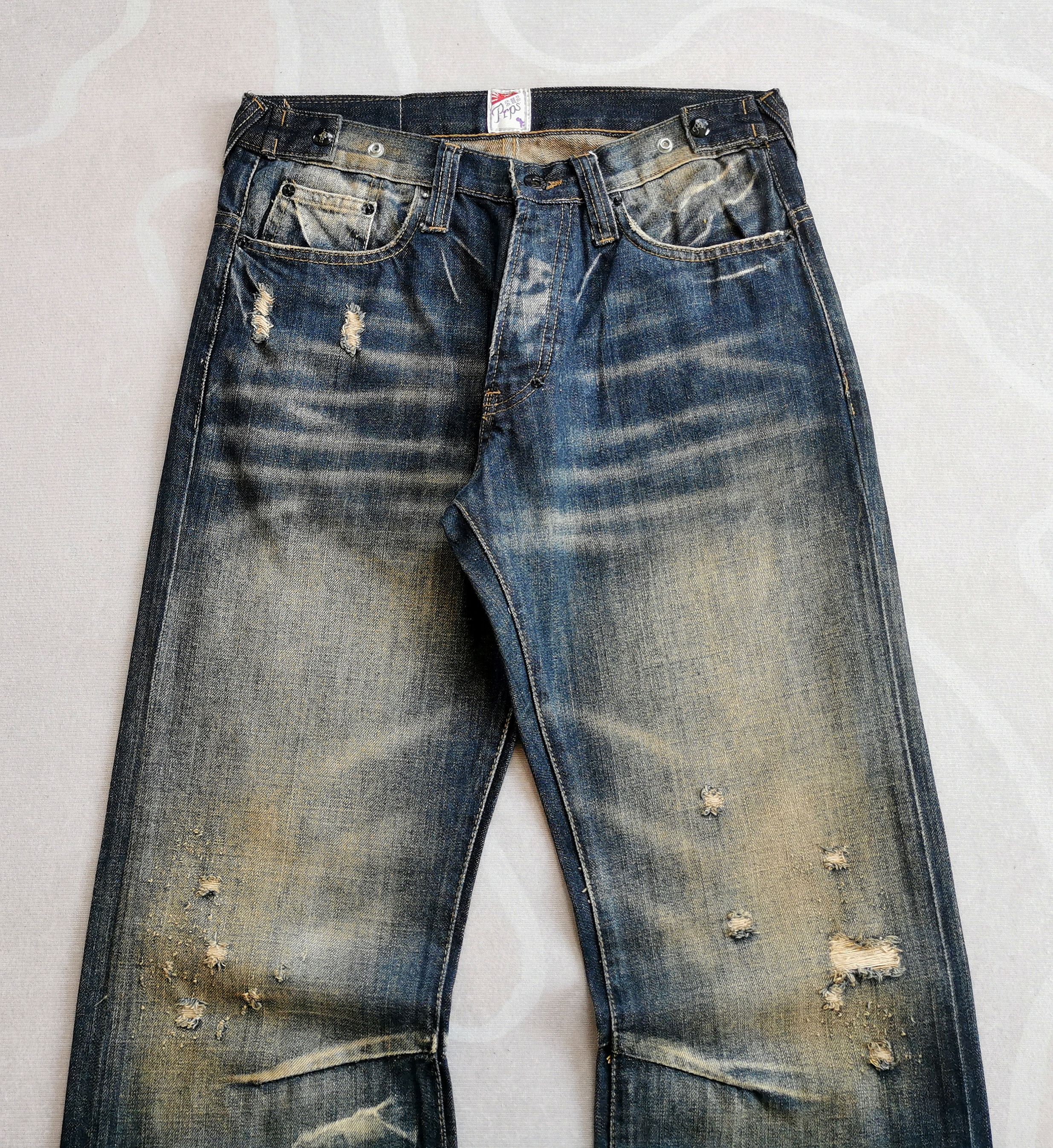Prps PRPS Heirloom Barracuda Distressed Indigo Denim Size US 30 / EU 46 - 13 Thumbnail