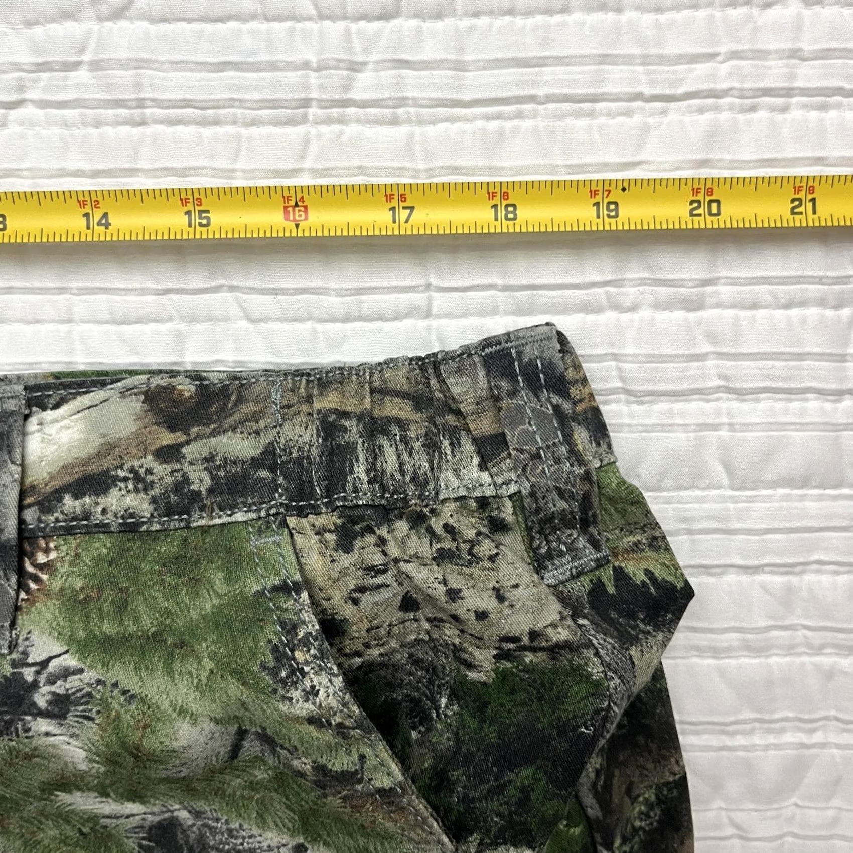 Vintage Mossy Oak Pants Cargo Pockets Hunting Outdoor 36x32 Camouflage Green Cotton Polyester Spandex Men L Regular Size US 33 - 3 Thumbnail