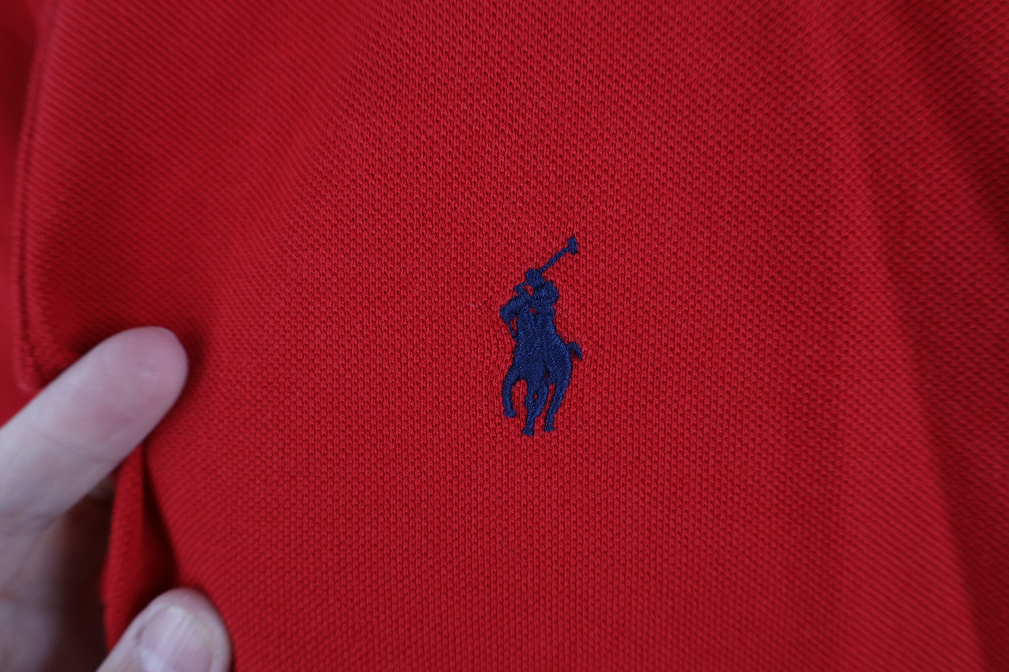 Ralph Lauren Vintage 90s Ralph Lauren Cotton Rugby Long Sleeve Polo Red Size US XL / EU 56 / 4 - 4 Thumbnail