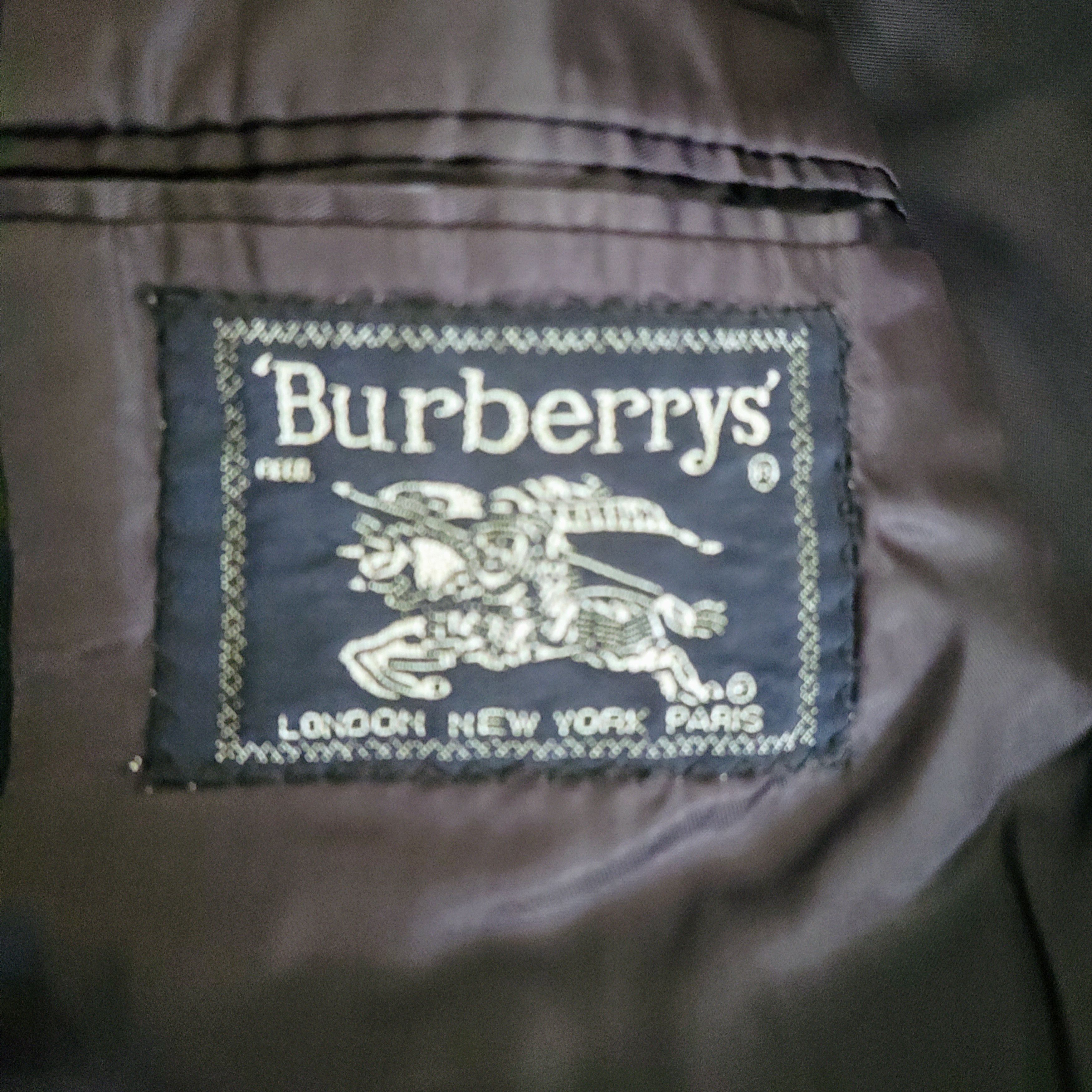 Burberry Burberrys Professional Business Black Pinstripe Wool Suit Size 44R - 7 Thumbnail