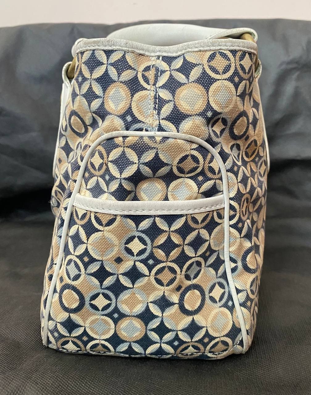 Celine 🔥 Celine Tote Bag Hand Ladies Boogie Navy Beige White Canvas Size ONE SIZE - 7 Thumbnail
