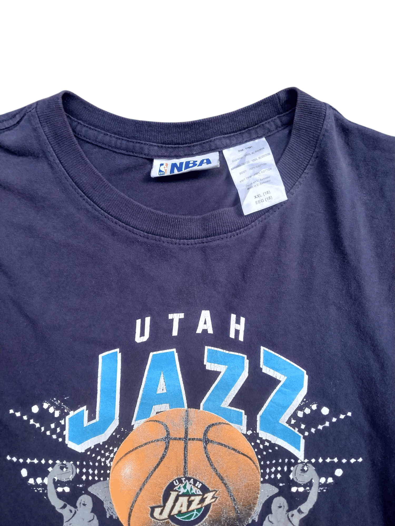 NBA Vintage 90s Utah Jazz Basketball Free t-shirt The Smurfs Size US XL / EU 56 / 4 - 3 Thumbnail