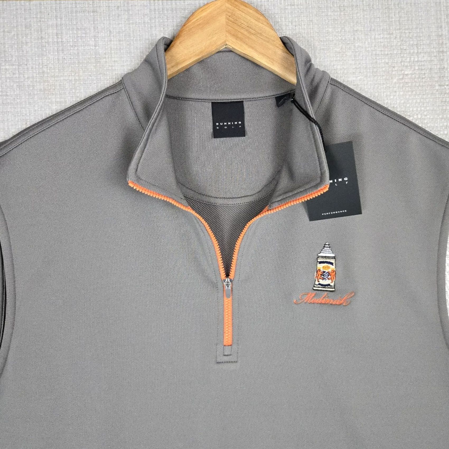 Vintage Dunning Mens Golf Vest XL Gray 1/4 Zip Performance Wicking Size US XL / EU 56 / 4 - 2 Thumbnail