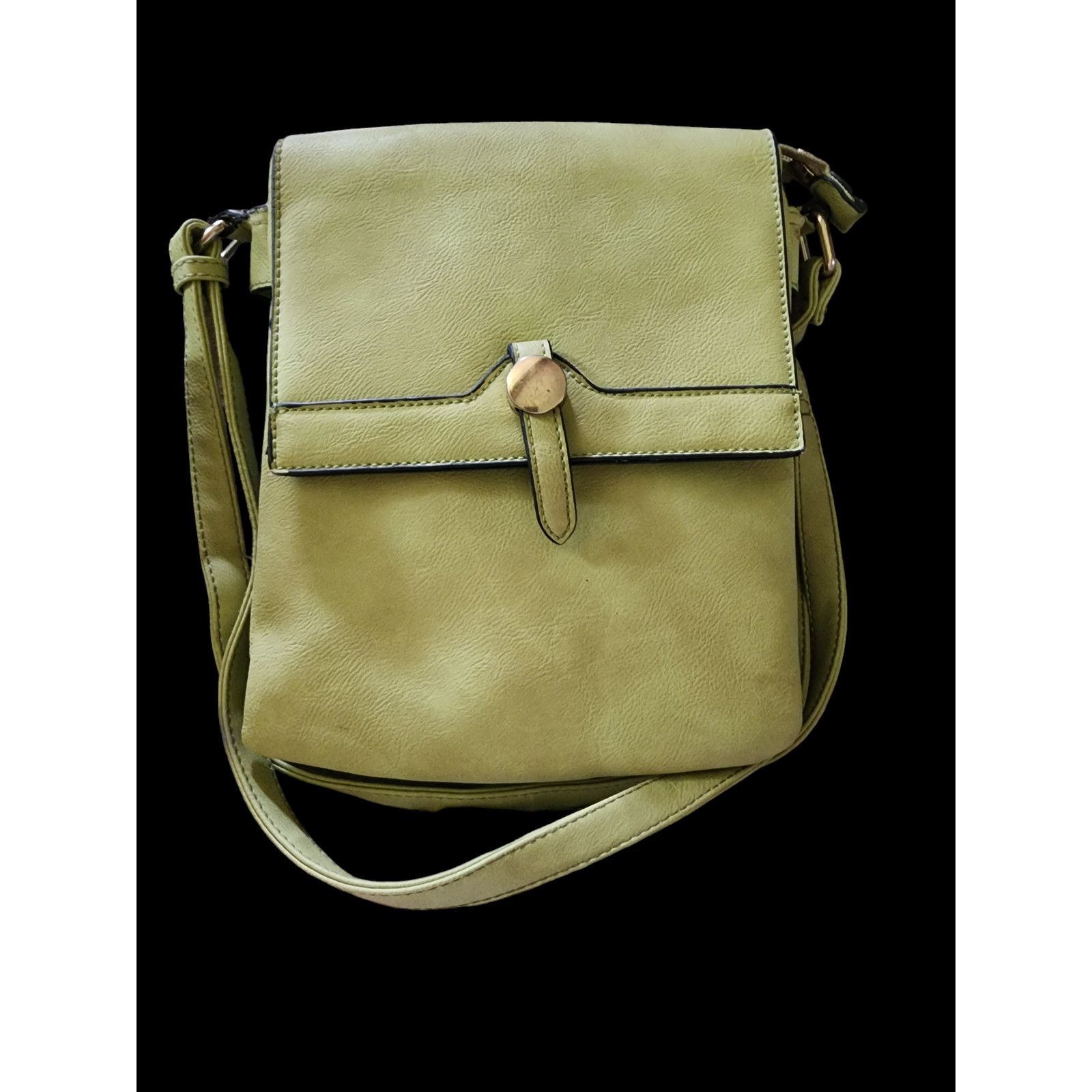 Unknown London Unbranded lime green faux-leather crossbody bag Size ONE SIZE - 1 Thumbnail