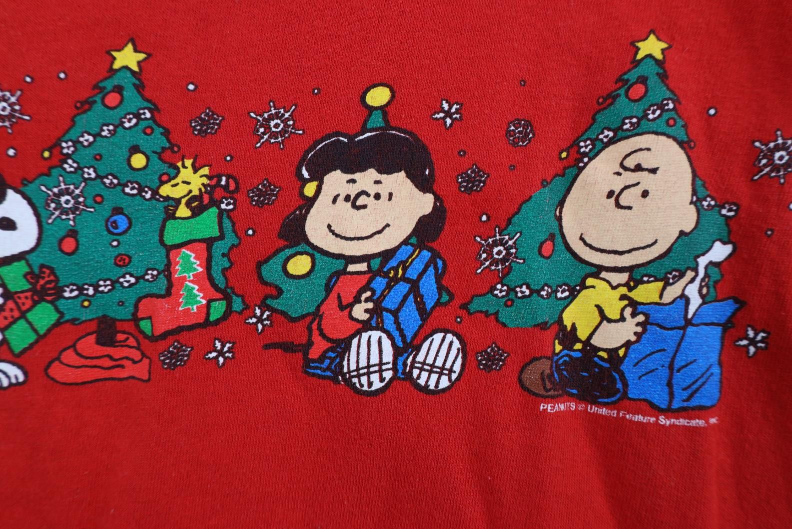 Gildan Vintage Y2K Peanuts Charlie Brown Joe Cool Christmas T-Shirt Size US XL / EU 56 / 4 - 6 Thumbnail