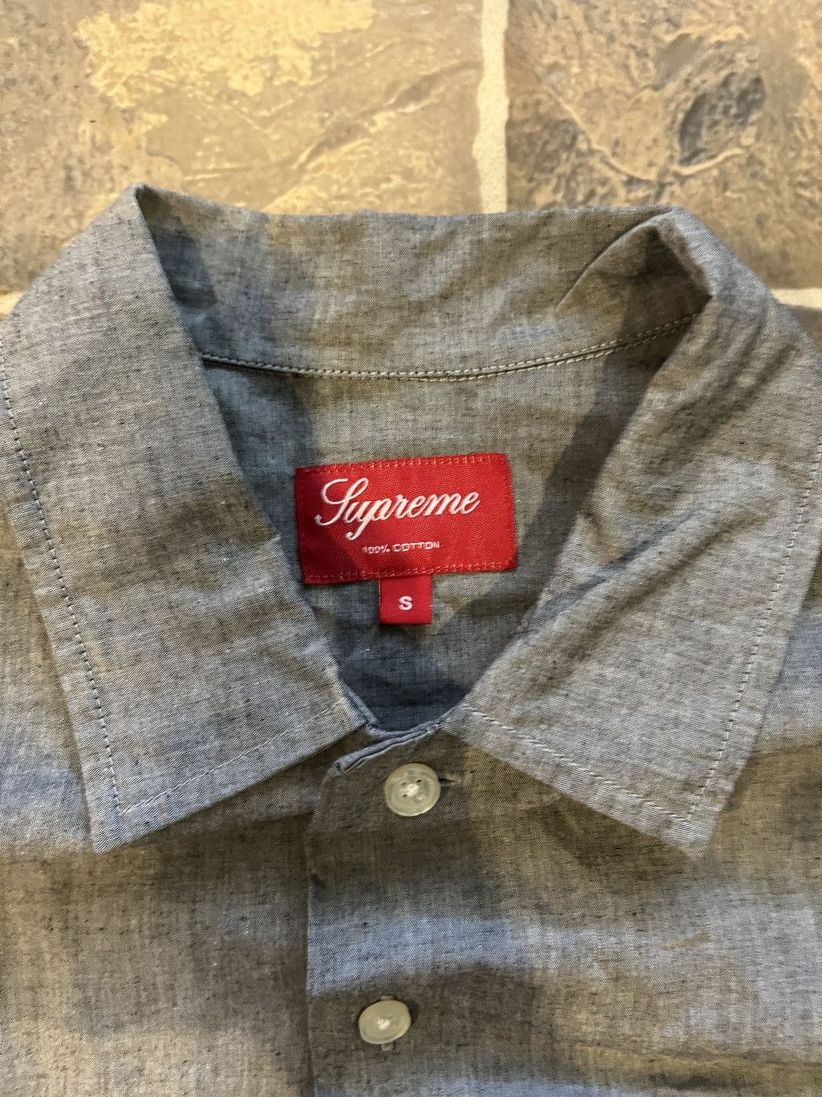 Supreme Supreme Grey Button Up Shirt Size US S / EU 44-46 / 1 - 3 Thumbnail