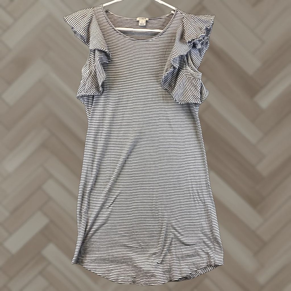 J.Crew J.Crew Womens T-Shirt Dress Size 2XS Casual Crew Neck Short Sleeve Multicolor Knee Length 2020s Size XXS / US 00 / IT 34 - 1 Thumbnail