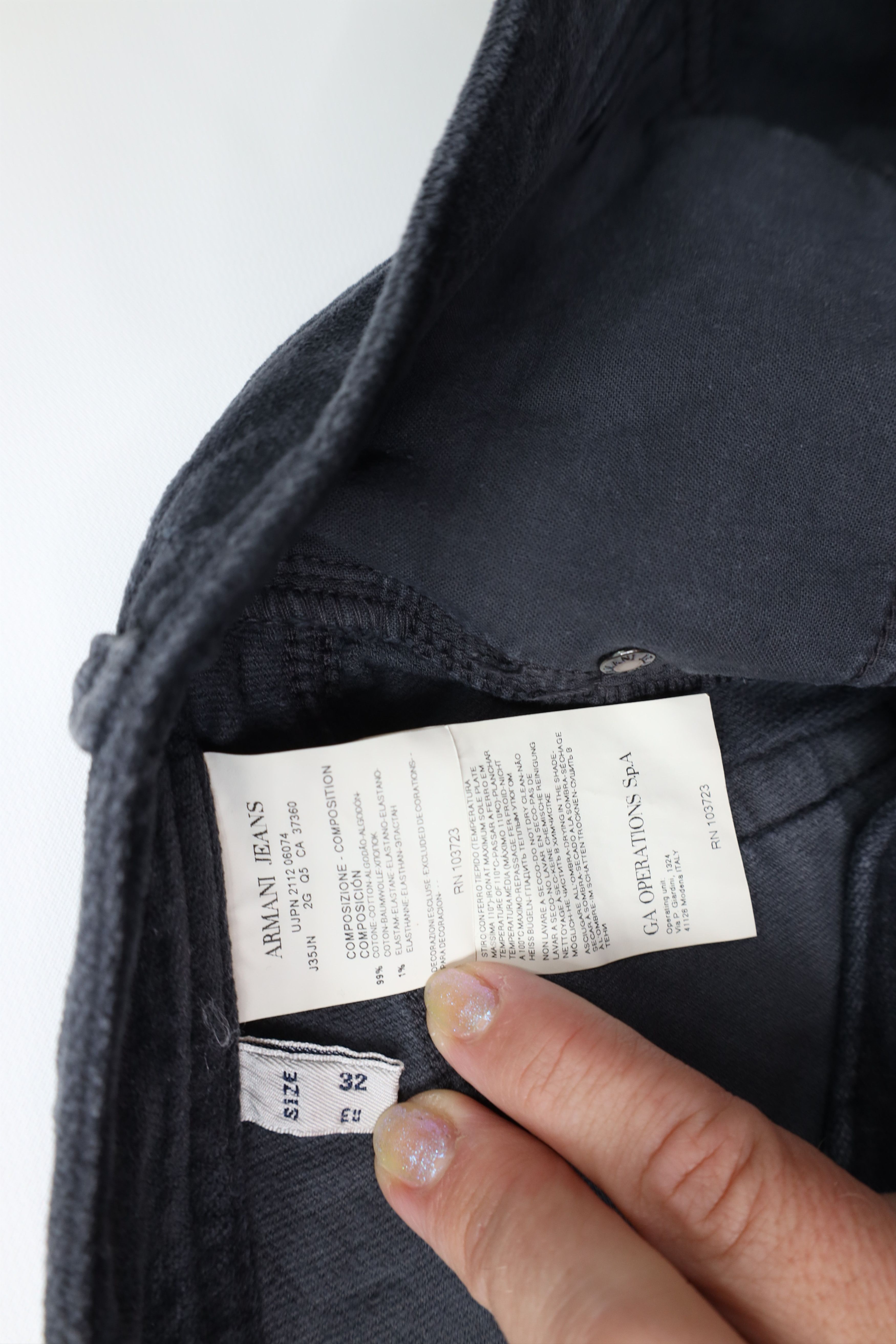 Armani Armani Jeans J35 Skinny Leg Velour Jeans Pants Steel Blue Size 32" / US 10 / IT 46 - 10 Thumbnail