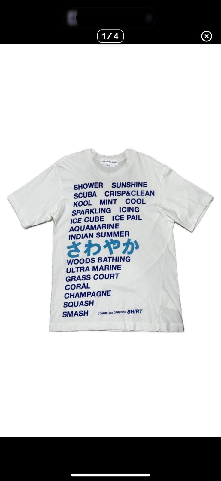 comme des garcons archive “refreshing” shirt