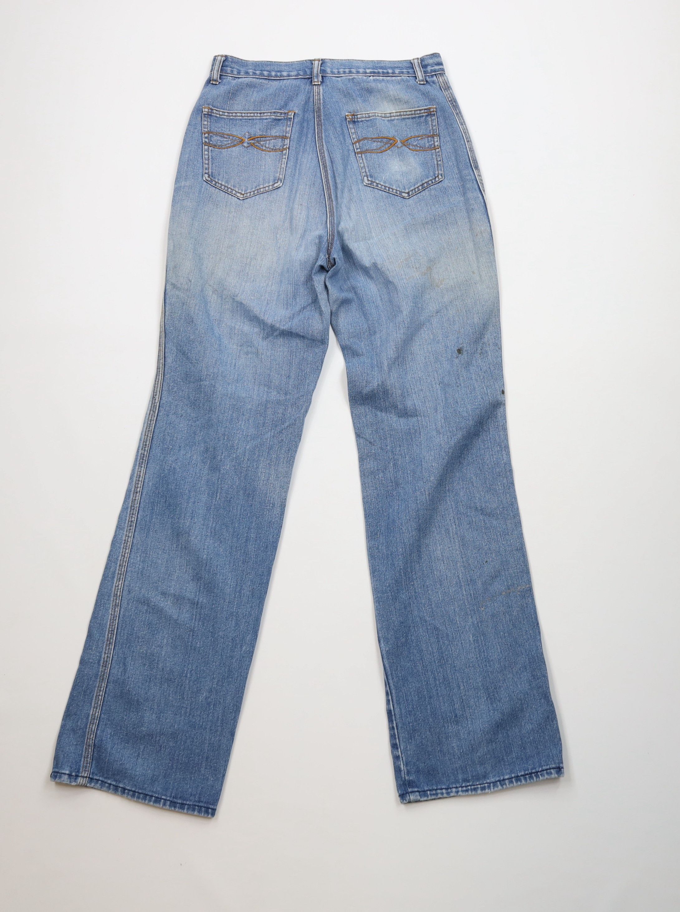 Vintage Vintage 70s Streetwear Wide Leg Denim Jeans Blue Cotton Size 36" / US 14 / IT 50 - 12 Thumbnail