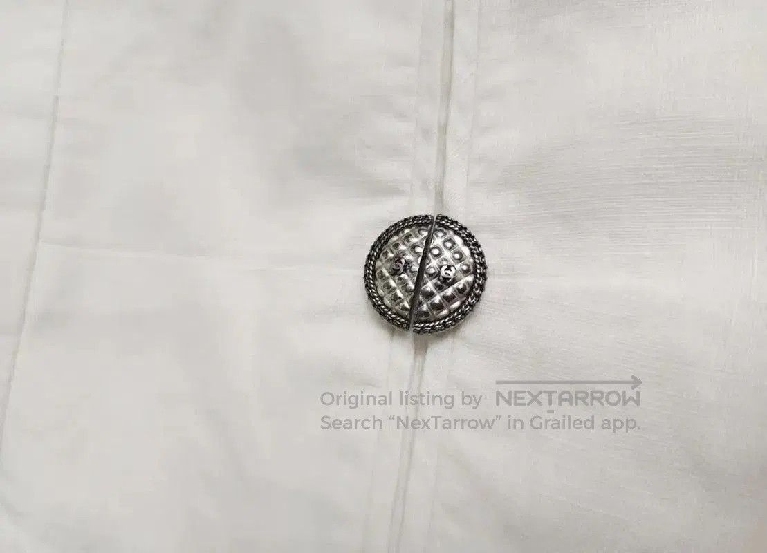Chanel Chanel White Cotton Blend Summer Shorts . Size 23" - 6 Thumbnail