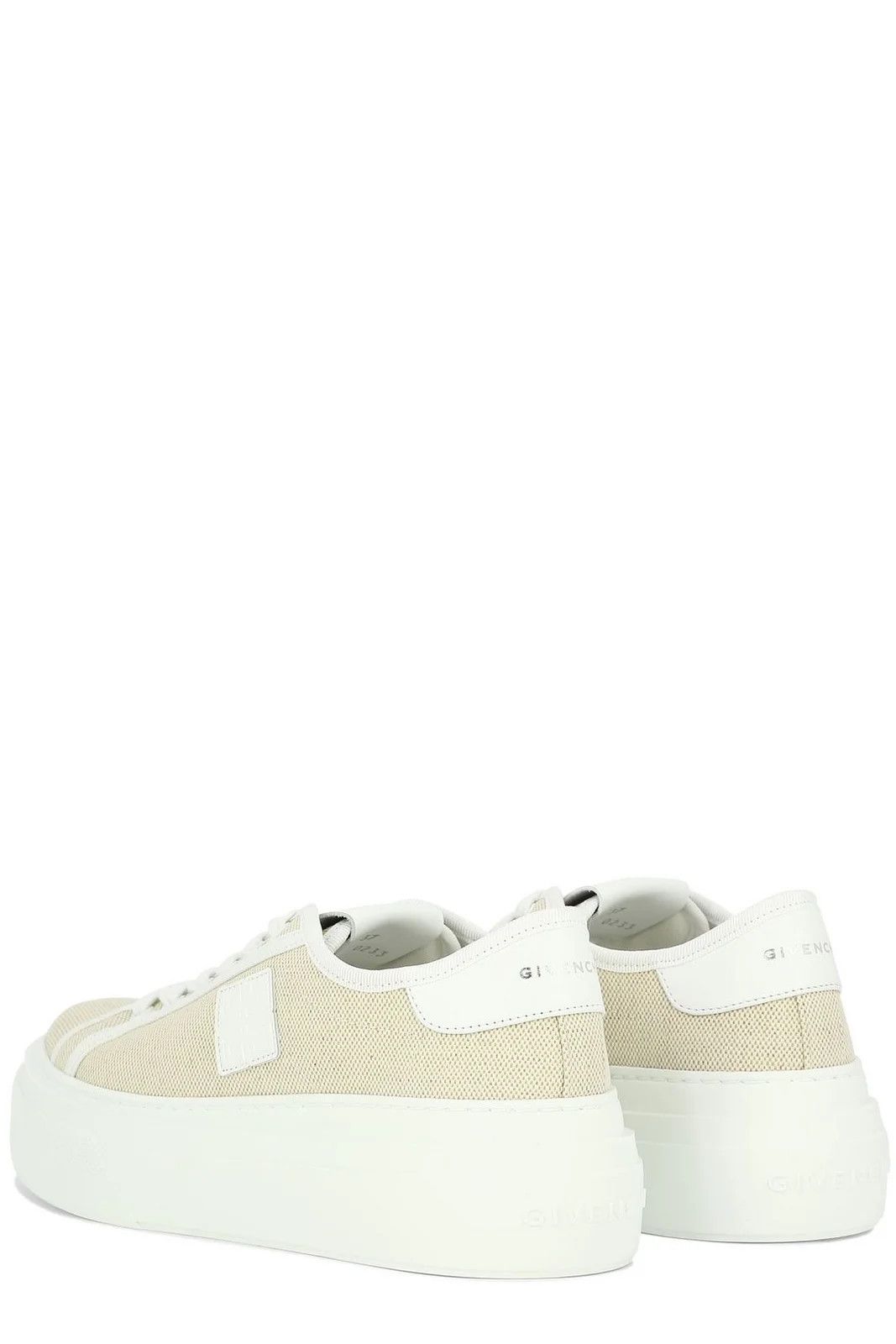 Givenchy o1w1db10525 City Lace Up Sneakers Platform in Beige Size US 7 / IT 37 - 3 Thumbnail