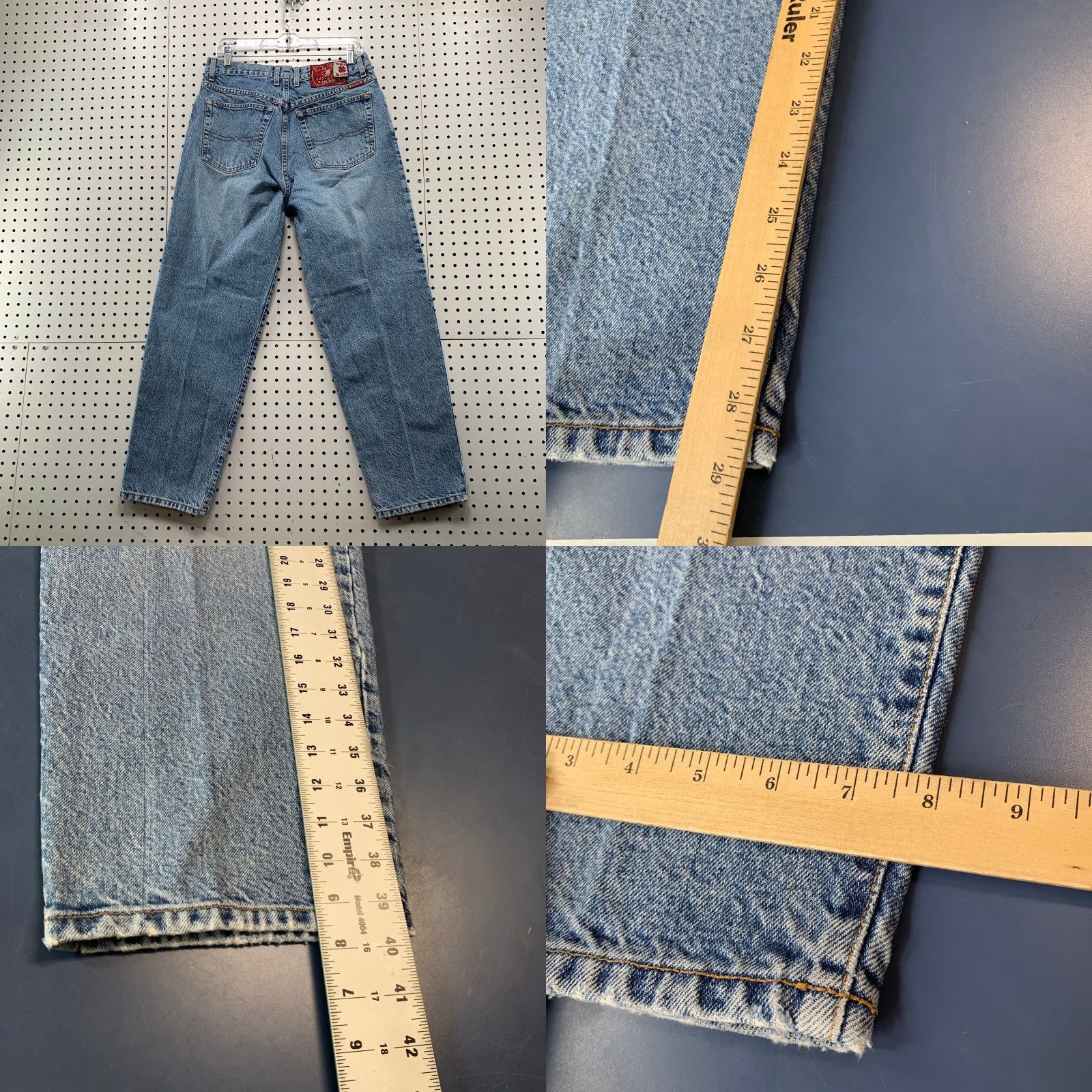 Lucky Brand VINTAGE Lucky Brand Jeans Men 30x29 Baggy Straight 8 Dungaree USA Blue Cotton Denim 5-Pocket Men’s Jeans Size US 30 / EU 46 - 9 Thumbnail